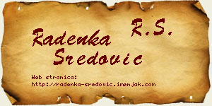 Radenka Sredović vizit kartica